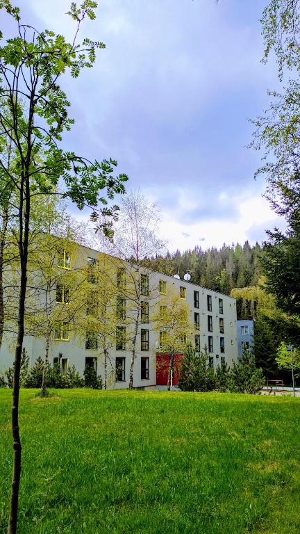 HARRADISE Plně vybavený apartmán pod Mumlavským vodopádem, na cestě na HŘEBENY, nejlepší VÝLETY v okolí, ZAHRADA pro relax i děti, LESY a turistické TRASY hned za domem, kousek do CENTRA, vybavení PRO DĚTI - B&B Harrachov