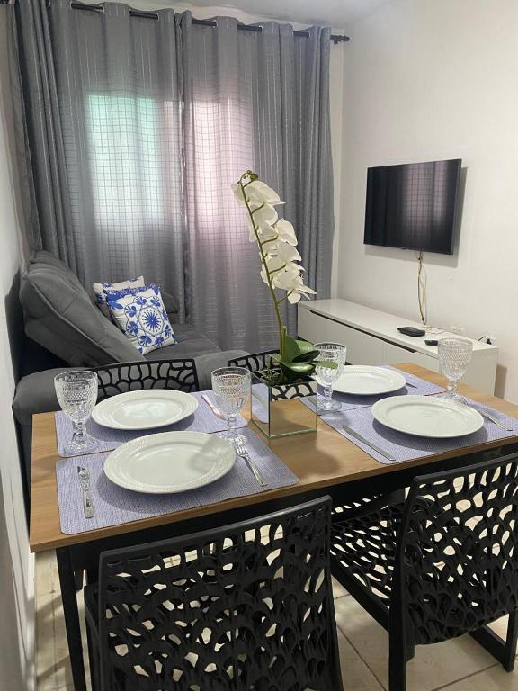 Apto com vista parcial para o mar - Ferienwohnung Praia Grande