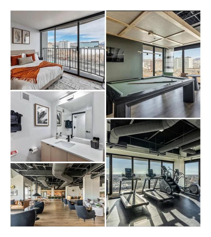 DT Studio - Gym - Pool Table - 8th Floor - Parking - Chambres d'hôtes Salt Lake City
