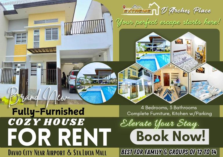 Cozy 4BR Diamond near Airport D'Arches Place - B&B Davao City
