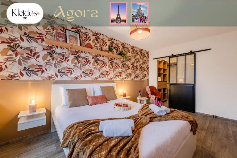 Agora by Kleidos - Bel appartement T3-6 personnes, Disney 10 mn, parking gratuit - B&B Magny-le-Hongre