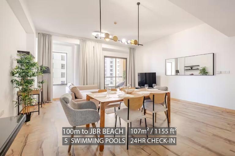 Stylish beachside apartment 3 beds in JBR - B&B Dubai