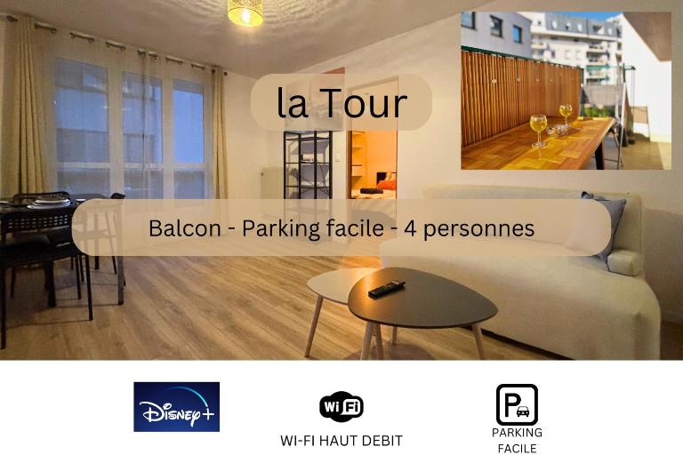 La Tour - Tout confort - Hypercentre - Balcon #SirDest - Chambres d'hôtes Franconville