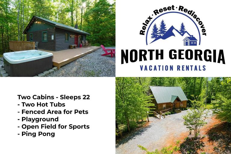 New Listing! Two Cabins with Hot Tubs - Playground - B&B Cleveland