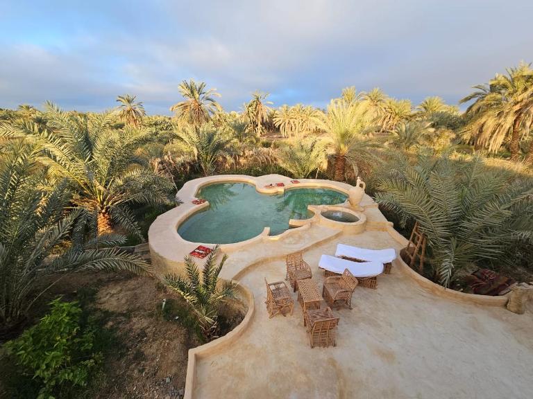 Paradise in a palm forest with epic pool and fire pit - B&B Sīwah