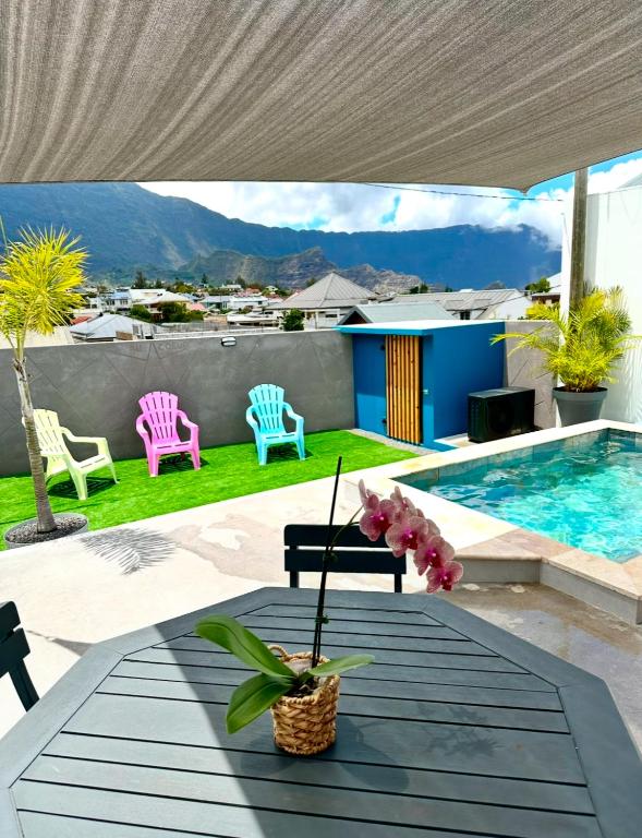 Au coeur des montagnes côté kerveguen - Ferienwohnung Cilaos