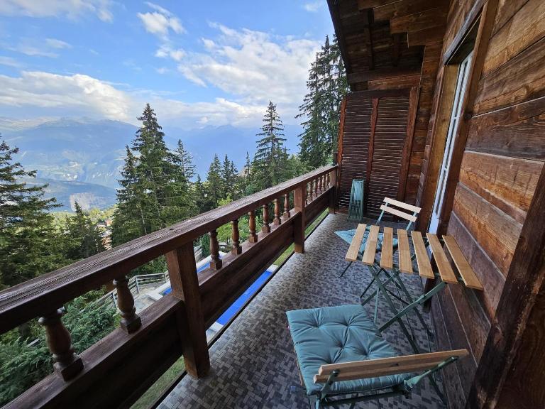 Vue 180 - Au pied des pistes - Typique et alpin - B&B Anzère