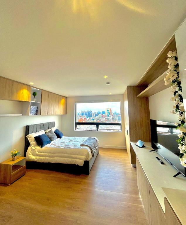 Apartamento completo en Corferias, Parking privado GYM y coworking, ideal para largas estadías - Chambres d'hôtes Bogota