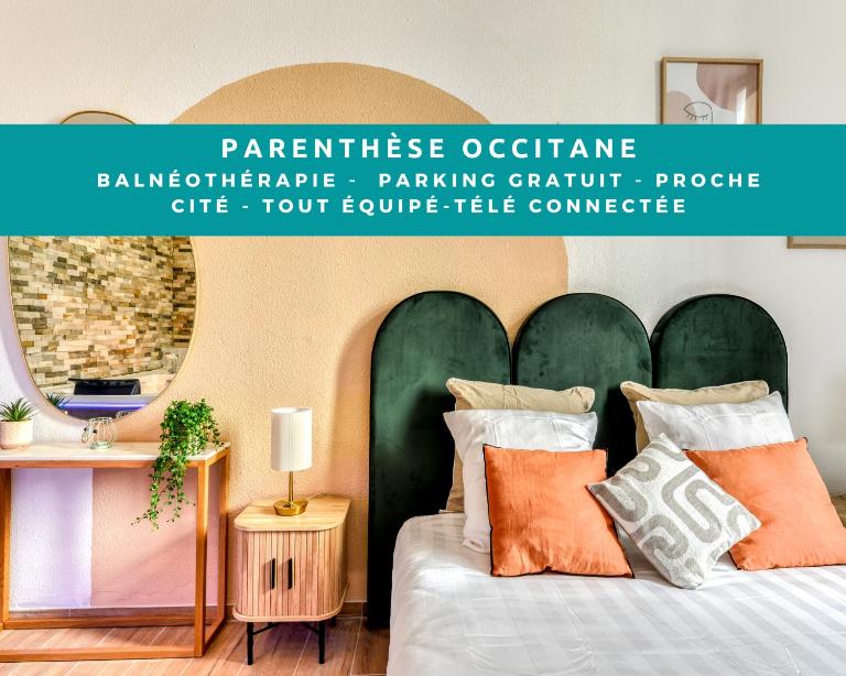 Parenthèse Occitane - Free Parking - Balnéothérapie - B&B Carcassonne