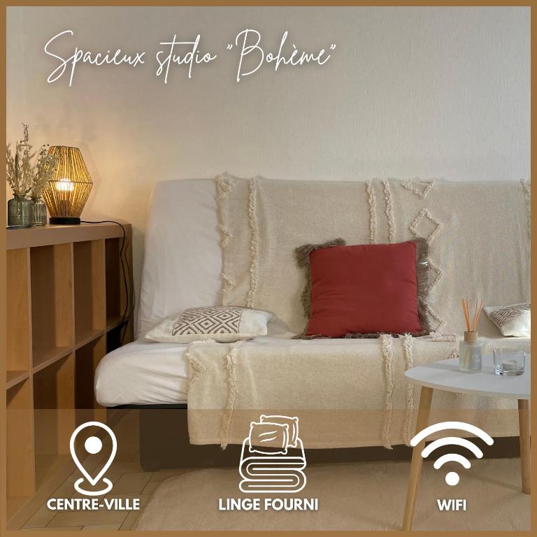 Studio spacieux centre-ville avec ascenseur - Le Bohème - B&B Digne-les-Bains
