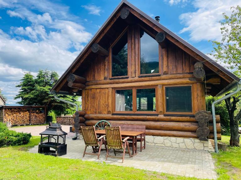 Dřevěný romantický srub v Krušných horách - Ferienwohnung Hroznětín