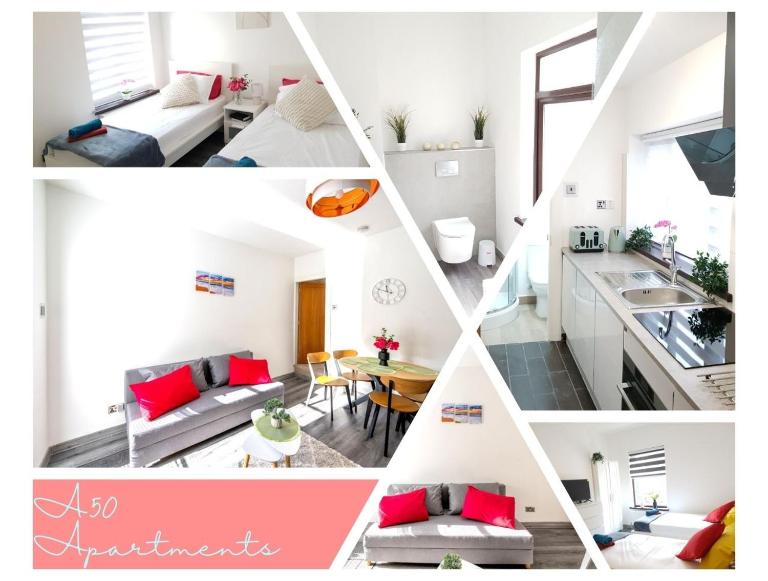 A50 Apartments Stoke - 3 Bedrooms - 3 Baths house - 2 Free Parkings, WiFi - Flexible check-ins - Alton Towers - Ferienwohnung Stoke-on-Trent