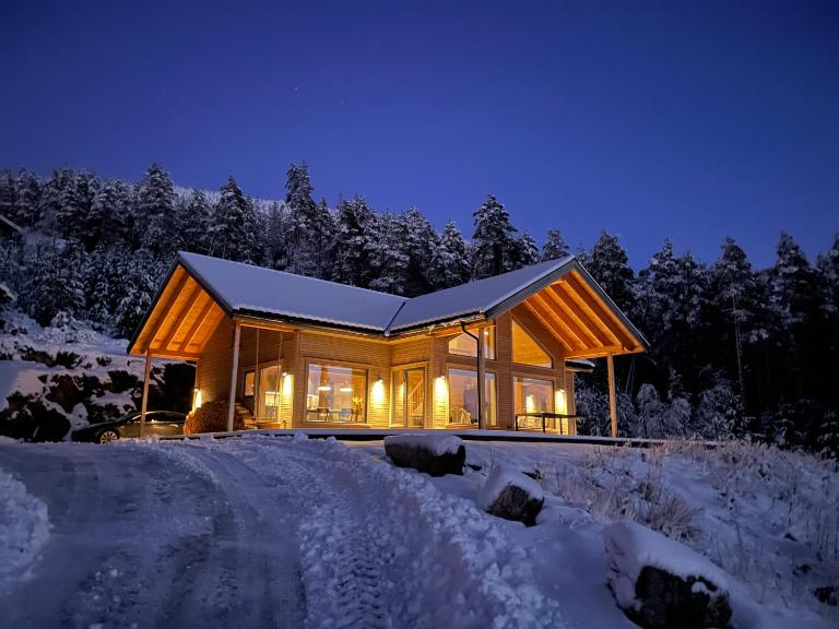 Furuheim Lodge, 4 seizoenen vakantiehuis met fantastisch uitzicht - Chambres d'hôtes Vrådal