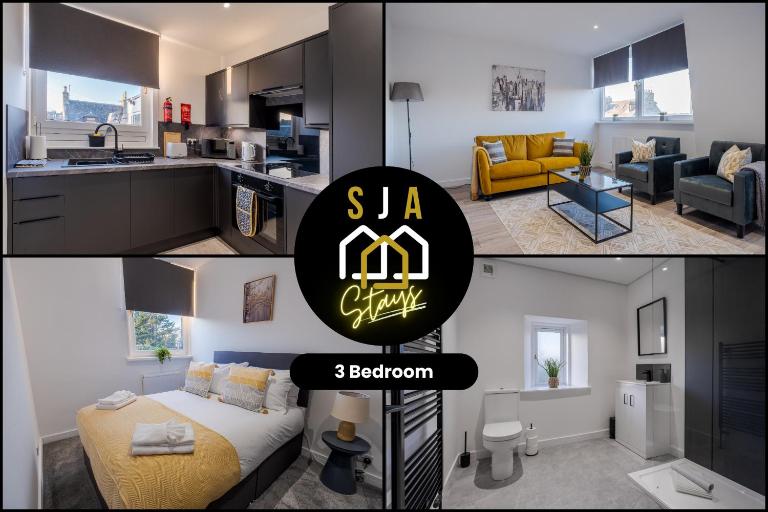 Holburn Residence - SJA Stays - Modern 3 Bed Apartment - B&B Aberdeen