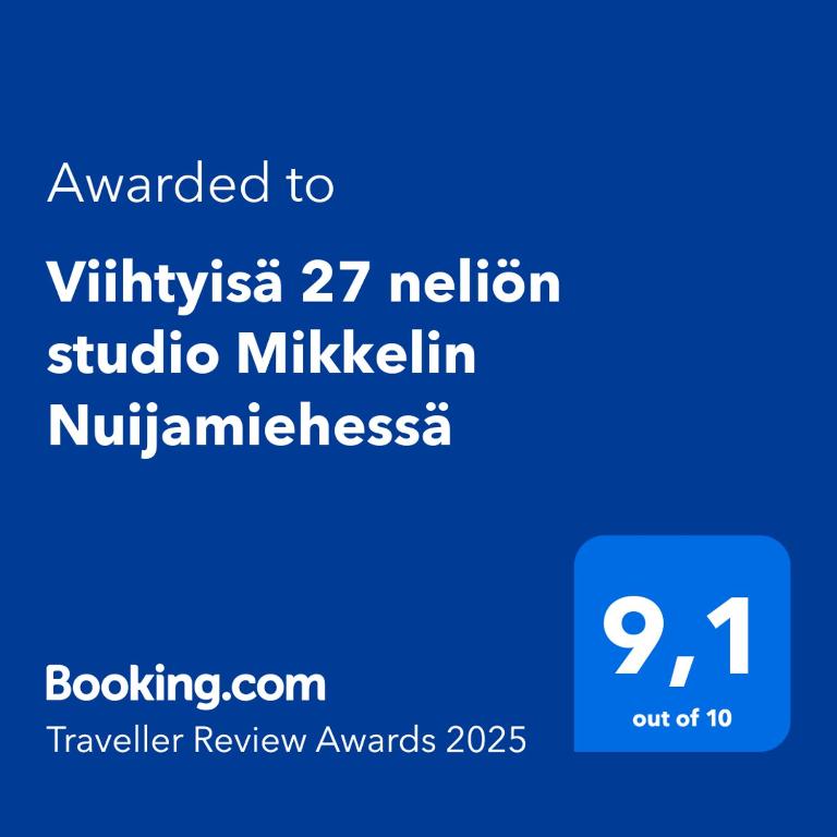 Viihtyisä 27 neliön studio Mikkelin Nuijamiehessä - B&B Mikkeli