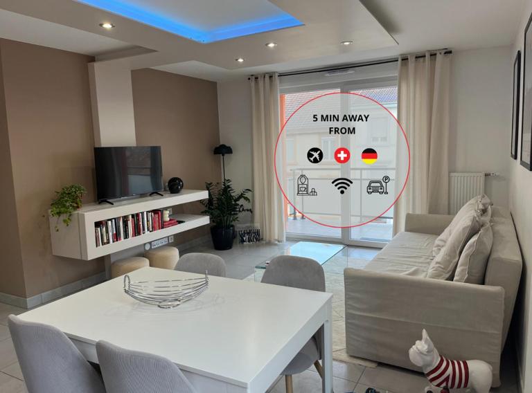 A few steps from BASEL with Balcony and free private Parking - Ferienwohnung St. Louis
