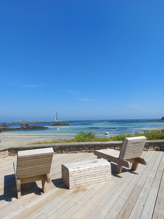 Belle maison pour 8 sur la plage de Kervenni - B&B Plouguerneau