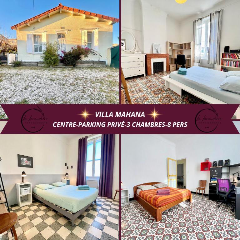 Villa Mahana - Jardin, Centre-Ville, 8 personnes, 3 chambres, Parking, Clim - Ferienwohnung Istres