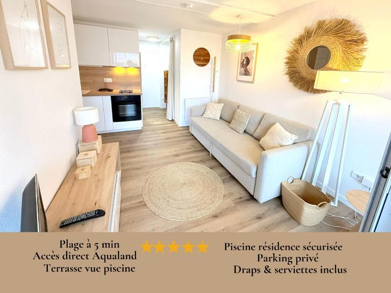 Appart Confort 4-6 Pers Agde,Animaux ok, Plage Richelieu à 150m, Piscine, Parking, Aqualand - - B&B Le Cap d'Agde