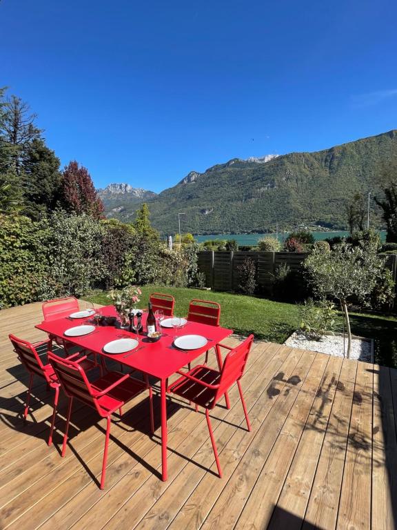 Casa Recto, au bord du lac d'Annecy avec vue - Ferienwohnung Doussard