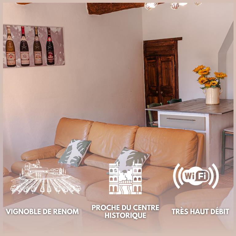 Pegau bedrooms, 3 chambres au centre de Châteauneuf-du-Pape - B&B Châteauneuf-du-Pape