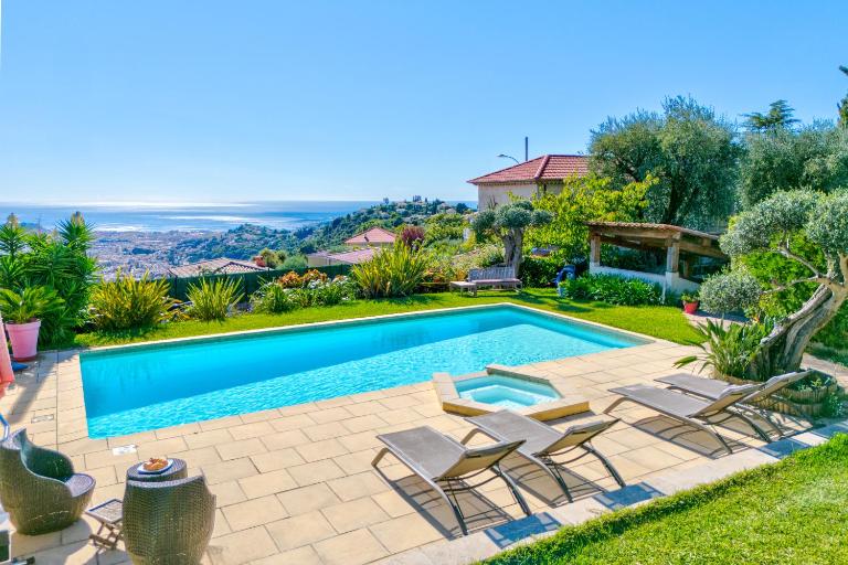 Nice villa de prestige Vue mer panoramique Piscine Climatisation - Ferienwohnung Nizza