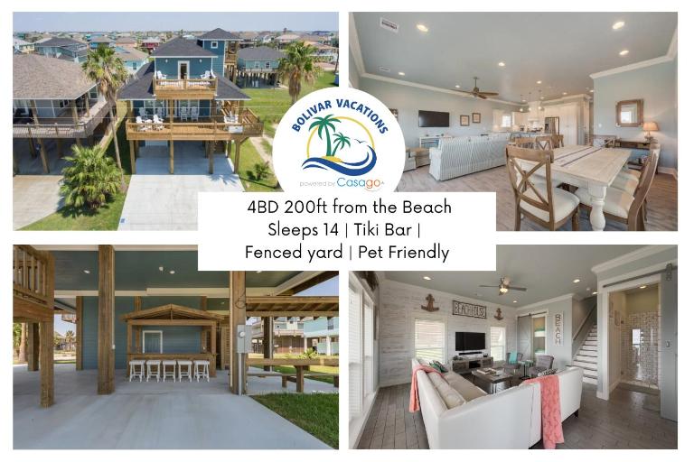 Twin Palms Hideaway, 4BR with Ocean Views, Family and Dog Friendly - B&B Crystal Beach