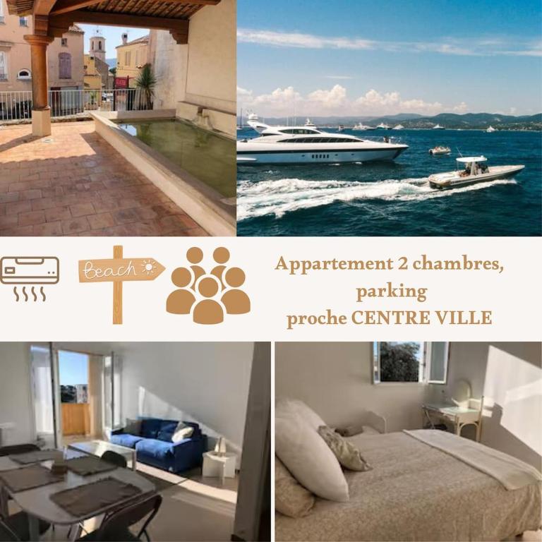 Confortable appartement 5 pers, 900m plage et commerces - B&B Sainte-Maxime