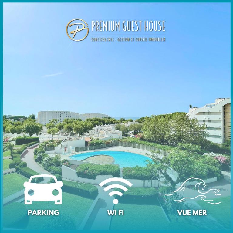 PGH N4 - Vue Mer, Piscine & Parking Privé - B&B La Grande-Motte