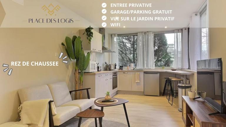 Appartement 1 chambre, rez de chaussée avec garage - Ferienwohnung Mömpelgard