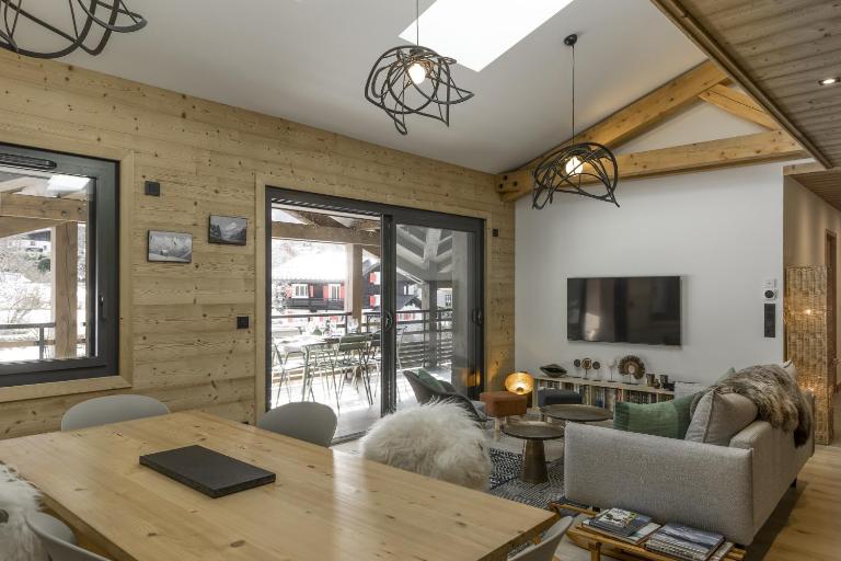 Nid d'Aigle - Balcon avec vue Mont Blanc - Bed and Breakfast Les Houches