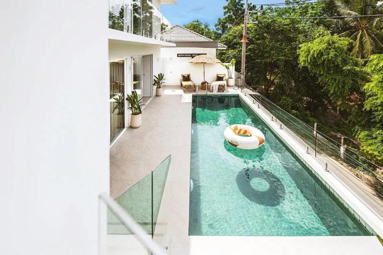Modern Villa Umi 4Br Private Pool & Sea View - Ferienwohnung Ban Lamai