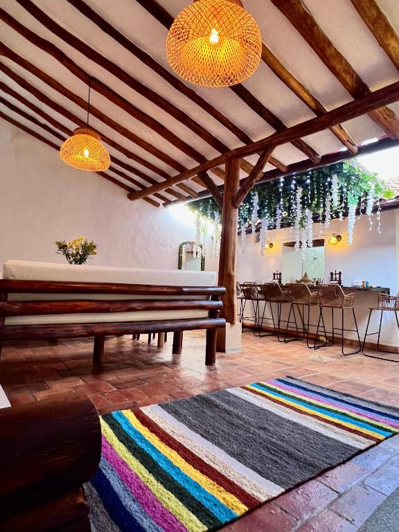 Habitación doble Monarca 2 ó 3 camas - Bed and Breakfast Barichara