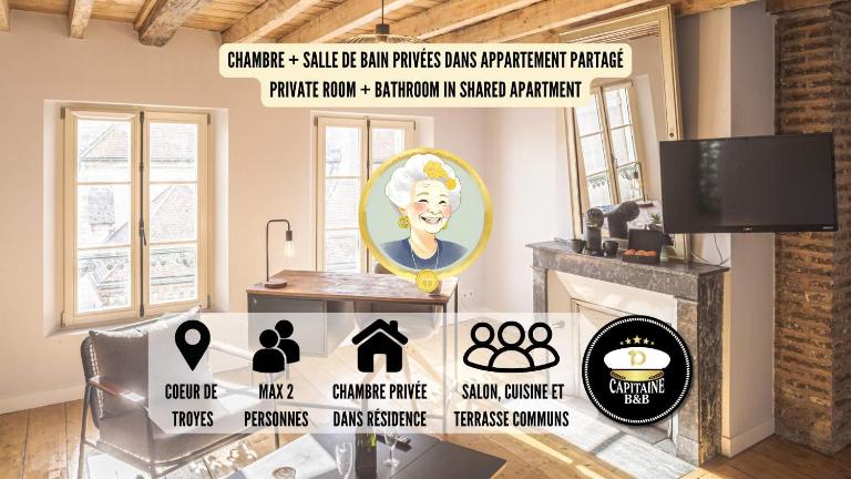 Chez Suzanne 4 - Chambre Privée dans Maison de Ville - Confort - Hypercentre - B&B Troyes