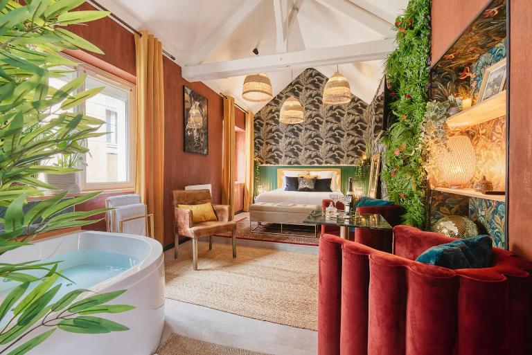 Suite avec jacuzzi - Le Boudoir de la Loire - Ferienwohnung Chalonnes-sur-Loire