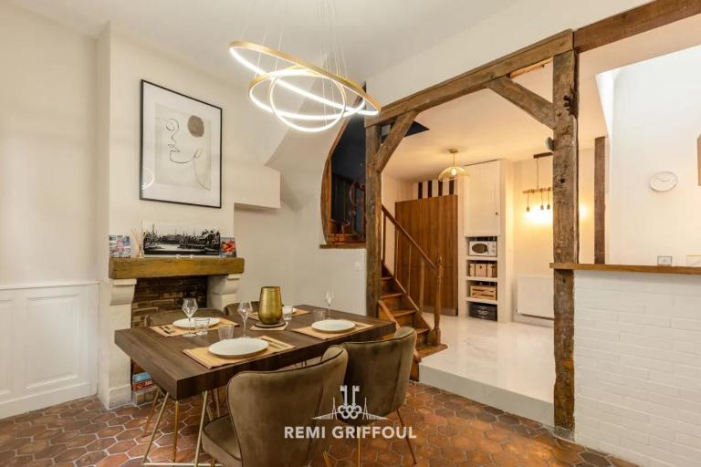 Le Vert Cœur Townhouse Honfleur City Center 4 Guests - Bed and Breakfast Honfleur