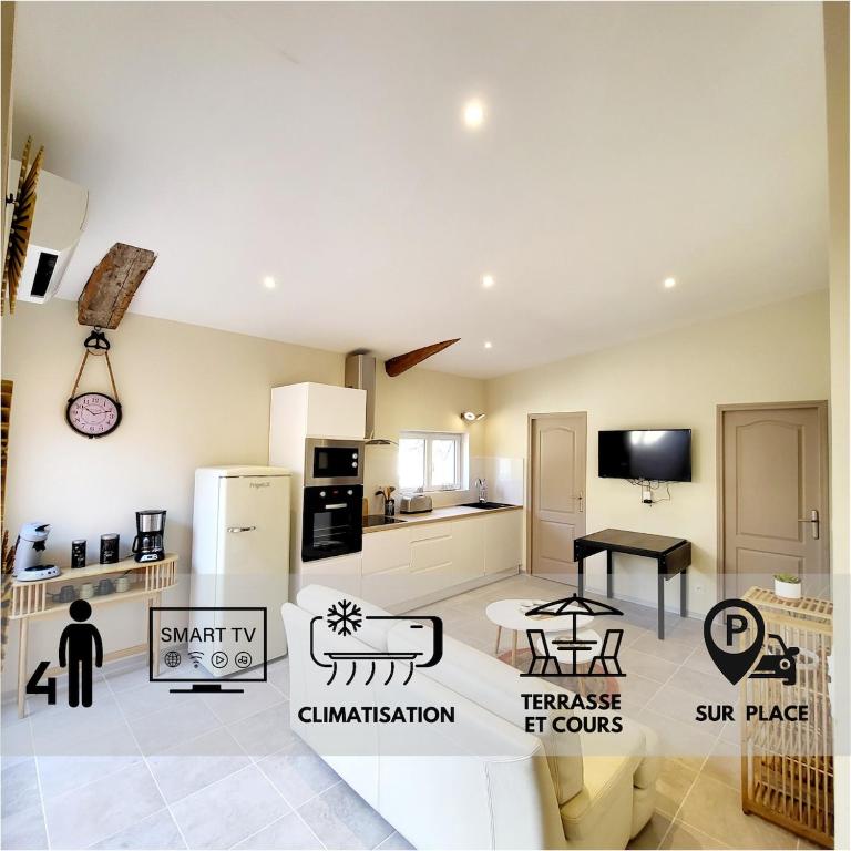 Maison au calme - Clim - Wi-Fi - terrasse et cours - Ferienwohnung Salles-d'Aude