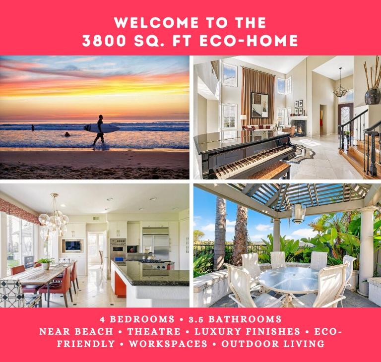Luxe Family Villa ,116 inch Theater, Yard , Near Beaches - B&B San Diego