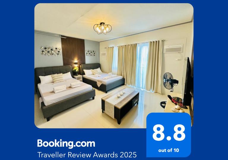 Palawan Twin-Bed Resort-Condo Homes with Balcony, FREE Pool , FREE Parking near Airport - B1 7KunziteA - B&B Puerto Princesa
