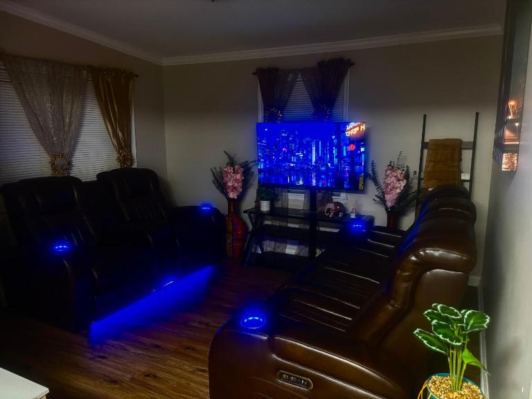 LED Lighting Reclining Sofas Cozy 3 Bedroom Home - B&B Jacksonville