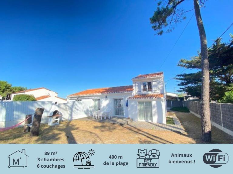 Maison rénovée, jardin clos, à 300m de la mer - 6 couchages, WiFi, animaux admis - FR-1-231-205 - Bed and Breakfast Bretignolles-sur-Mer