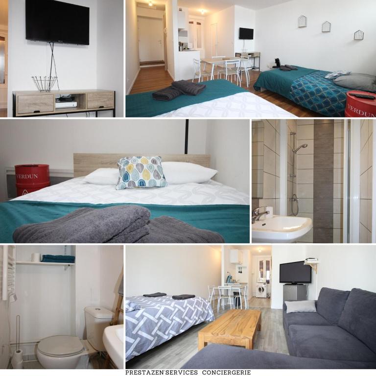 Chez Dan - Studio NEUF - 2 lits 2 personnes - internet - Centre ville - Parking proche - Proche gare - Géré par PrestaZen'Services - Chambres d'hôtes Verdun