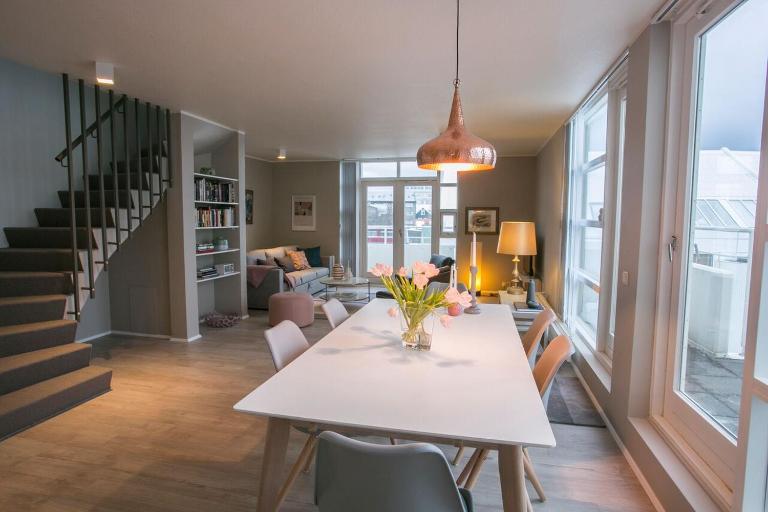 Penthouse Downtown with Free Parking - Chambres d'hôtes Reykjavik