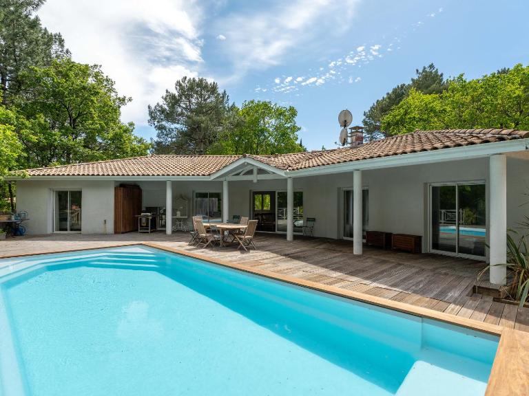 Villa Biscarrosse Golf, 8 pers, piscine chauffée, jardin - FR-1-319-508 - B&B Biscarrosse