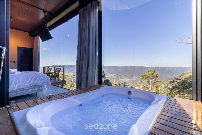 Cabana com jacuzzi e vista na serra | VST036 - Chambres d'hôtes São Paulo dos Pinhais