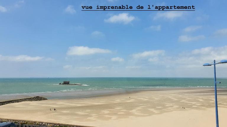 l'echo des vagues ,face mer, vue imprenable, appartement pour 2 à 4 personnes - B&B Le Portel