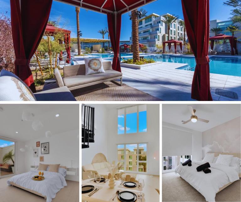 Casa Nube with Beach Club, Pickleball Court , Gym & Spa, Near Airport & Las Vegas Strip - B&B Las Vegas