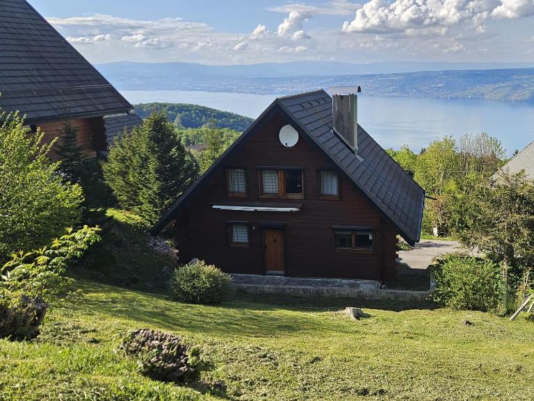 Chalet les Alpages vue panoramique sur le lac Léman - B&B Thuellin