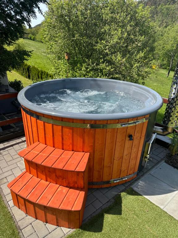 Orlická přehrada Wellness Chata Hřebeny - Ferienwohnung Milešov