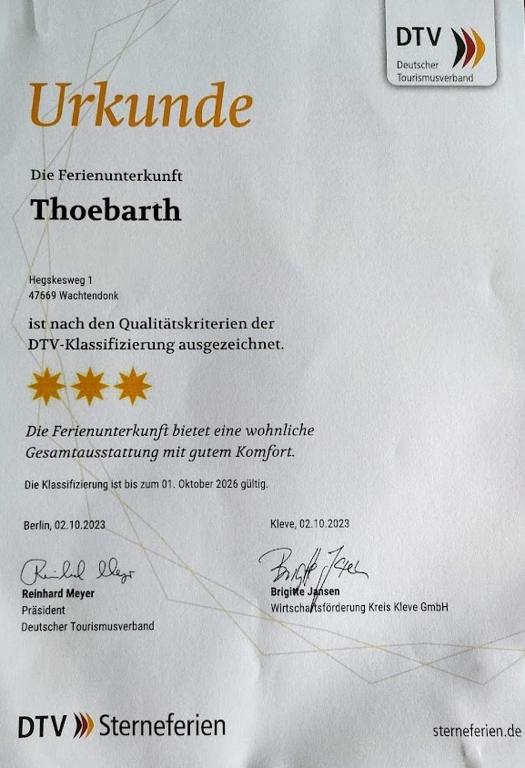 Ferienwohnung Thoebarth - B&B Wachtendonk
